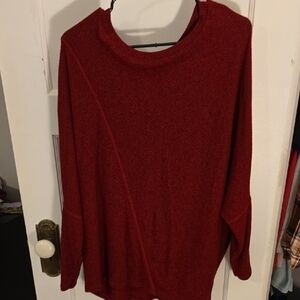 Maurices Deep Red Crew Neck Sweater